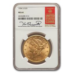 1904-S $20 Liberty Gold Double Eagle MS-64 NGC