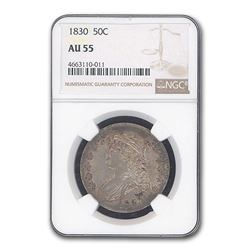 1830 Capped Bust Half Dollar AU-55 NGC