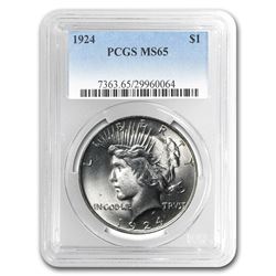 1924 Peace Dollar MS-65 PCGS