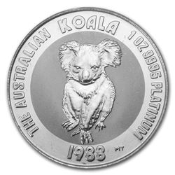 1988 Australia 1 oz Platinum Koala BU (Inaugural Issue)