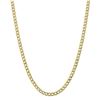 Image 1 : 10k Yellow Gold 5.25 mm Semi-Solid Curb Link Chain - 26 in.