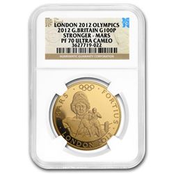 2012 Great Britain Gold £100 Stronger-Mars PF-70 NGC