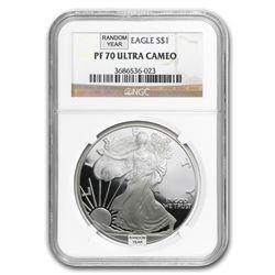 1 oz Proof Silver American Eagle PF-70 NGC (Random Year)