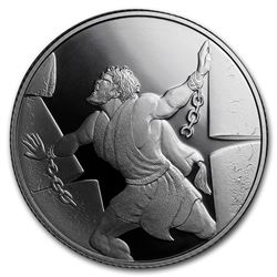 2016 Israel Silver 2 NIS Samson in the Philistine House Proof