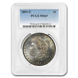 1891-S Morgan Dollar MS-65 PCGS (Toned)