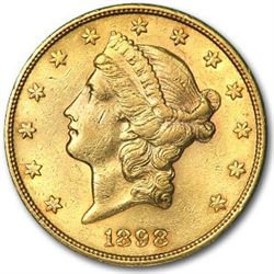 1898-S $20 Liberty Gold Double Eagle AU