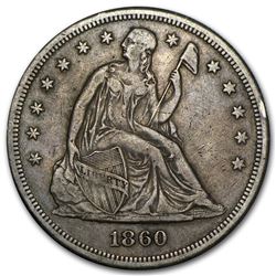 1860-O Liberty Seated Dollar XF