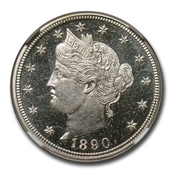 1890 Liberty Head V Nickel PF-63 Cameo NGC