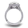 Image 3 : Natural 2.52 CTW Asscher Cut Diamond Micro Pave Ring 14KT White Gold