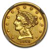Image 2 : 1859 $2.50 Liberty Gold Quarter Eagle AU-53 NGC (Type 1)