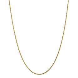 14k Gold 1.75 mm Diamond Cut Rope w/Lobster Clasp Chain - 24 in.