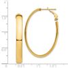 Image 2 : 14k Yellow Gold Omega Back Oval Hoop Earrings - 5x26 mm