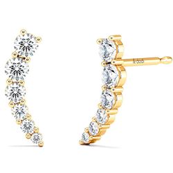 Natural 0.62 CTW Make-A-Wish Diamond Earrings 14KT Yellow Gold