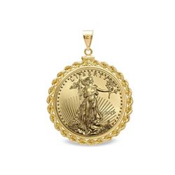 2019 1/10 oz Gold Eagle Pendant (Rope-ScrewTop Bezel)