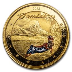 2018 Dominica 1 oz Gold Nature Isle (Colorized)
