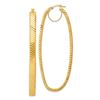 Image 1 : 14k Yellow Gold Cascade Polished Oval Hoop Earrings - 2x26 mm