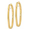 Image 2 : 14k Yellow Gold Cascade Polished Oval Hoop Earrings - 2x26 mm