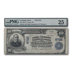 1902 Plain Back $10 Corning, Iowa VF-25 PMG (CH#8725)