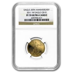 2011-W 1/4 oz Proof Gold American Eagle PF-70 NGC