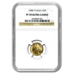 1988-P 1/10 oz Proof Gold American Eagle PF-70 NGC