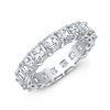 Image 1 : Natural 3.02 CTW Asscher Cut Diamond Eternity Ring 14KT White Gold