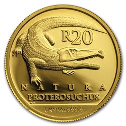 2018 South Africa 1/4 oz Gold Natura Proterosuchus