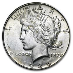 1925-S Peace Dollar BU