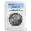 Image 1 : 1878 Morgan Dollar 7 TF Rev of 78 MS-64 PCGS
