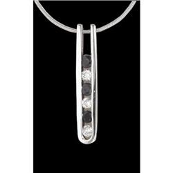 14KW Gold .40ct. Sapphire / Diamond Necklace