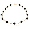 Image 1 : 14KY Gold Natural Black Onyx One Strand Necklac