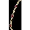 Image 1 : 10KY Gold 6.40ct. Ruby Diamonds Tennis Bracele