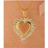 Image 1 : 14KY Gold Open Heart Diamond Pendant