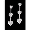 Image 1 : 14KW Gold (not plated) CZ Heart Stick Earrings