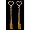 Image 1 : 14KY Gold Sweet Heart Dangling Earrings