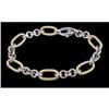 Image 1 : 14K Gold Two Tone Link Bracelet