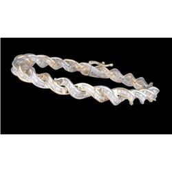 3.00ct Diamond Swirl Bracelet 14K Gold