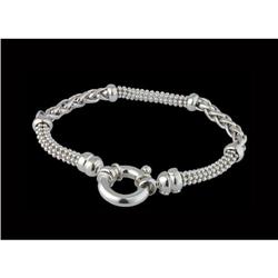 SUPER 14KW GOLD MESH and WHEAT TOGGLE BRACELET