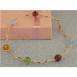 Mystical 14KY Gold Crystal Bead Bracelet