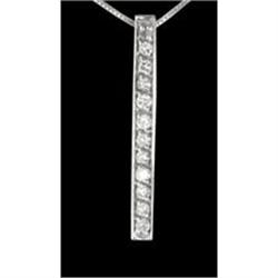 14KW Gold Diamond Stick Pendant