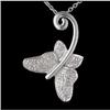 Image 1 : 14KW Gold Butterfly Diamond Pendant
