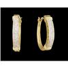 Image 1 : 14KY Gold 1.00ct. Diamond Invisible Hoop Earri