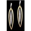 Image 1 : 10KYW Gold Diamond Dangling Earrings