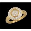Image 1 : 14KY Gold Floating Diamond Circle Ring