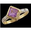 Image 1 : 10K Two-Tone .20ct Amethyst Ring