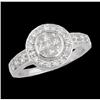 Image 1 : 14KW Gold .75ct Princess/Round Diamond Ring