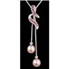Image 1 : 10KW Gold.25ct PinkTopaz/Diamond,Natural Pearl