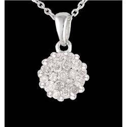 14KW Cluster Diamond Pendant
