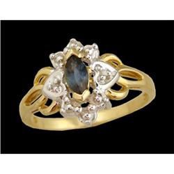 10KW Gold .40ct Sapphire /Diamond Ring