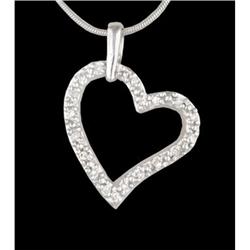 10KW Gold Lovely, Diamond Silhouette Heart Pen