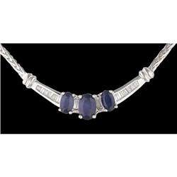 10KW Gold Magnificent 1.25ct. Sapphire Diamond